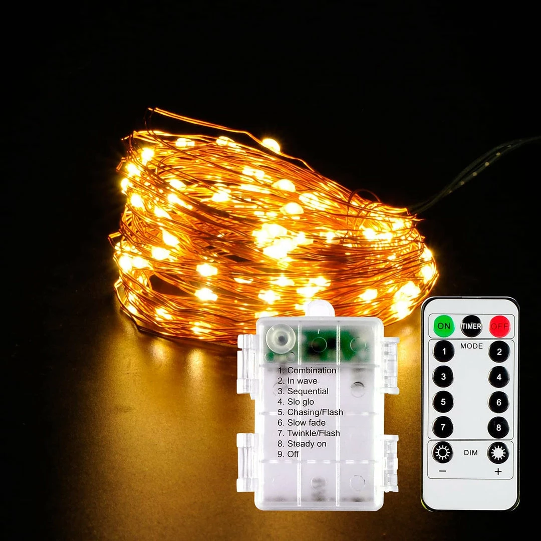Joiedomi 100 LED Fairy Lights 33FT Battery Operated 4 Joiedomi 100 LED Fairy Lights 33FT Battery Operated