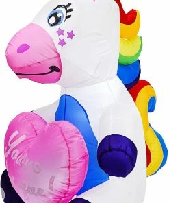 Joiedomi Inflatables 5FT Tall Sitting Unicorn Inflatable Yard Decoration 6 Joiedomi Inflatables 5FT Tall Sitting Unicorn Inflatable Yard Decoration