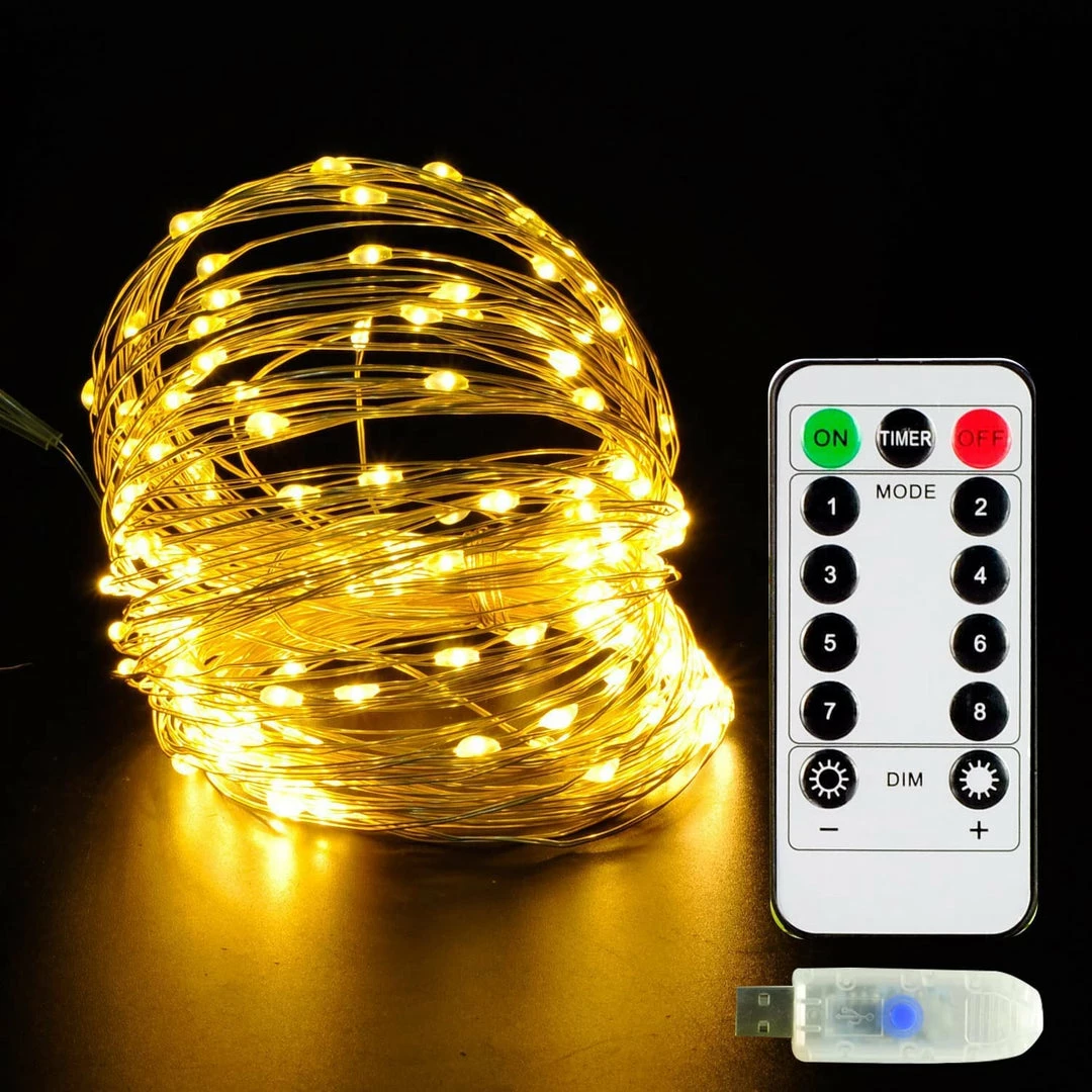 Joiedomi 200 LED Fairy Lights, 66FT USB Operated 1 Joiedomi 200 LED Fairy Lights, 66FT USB Operated