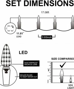 Joiedomi 50 Multicolor LED C6 Green Wire String Lights 7 Joiedomi 50 Multicolor LED C6 Green Wire String Lights