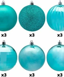 Joiedomi 18Pcs Christmas Ball Ornaments Teal All Holiday Decor 5 Joiedomi 18Pcs Christmas Ball Ornaments Teal All Holiday Decor