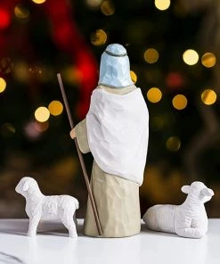 Joiedomi All Holiday Decor 3 PCS Christmas Decoration Shepherd And Stable Sheep Animals Resin Nativity Figurines 12 Joiedomi All Holiday Decor 3 PCS Christmas Decoration Shepherd And Stable Sheep Animals Resin Nativity Figurines
