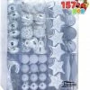 Joiedomi 157 Pcs Christmas Ornaments With A Star Tree Topper Silver & White
