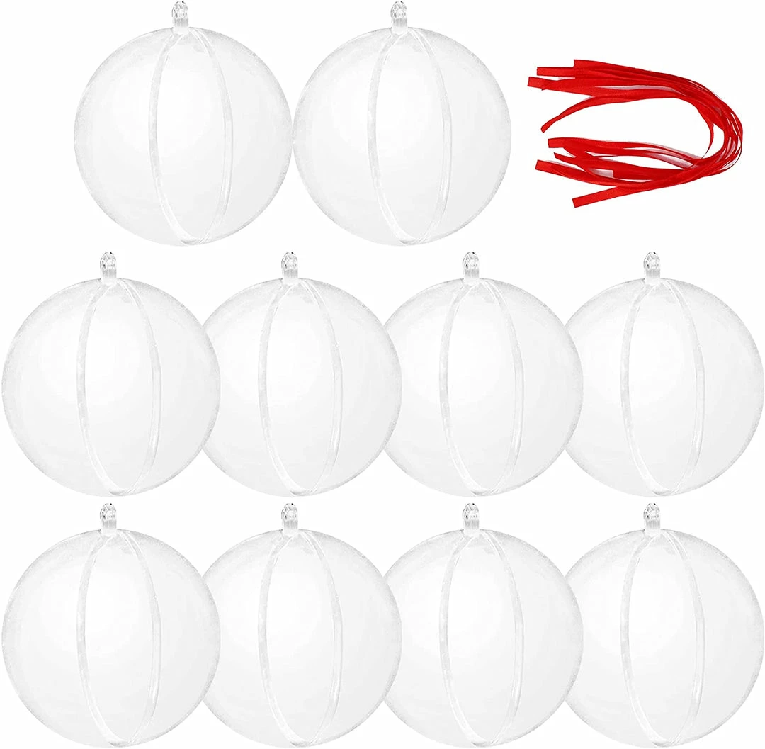 Joiedomi All Holiday Decor 3.94?¡À Plastic Fillable Christmas Ball Ornaments, 10 Pcs 1 Joiedomi All Holiday Decor 3.94?¡À Plastic Fillable Christmas Ball Ornaments, 10 Pcs