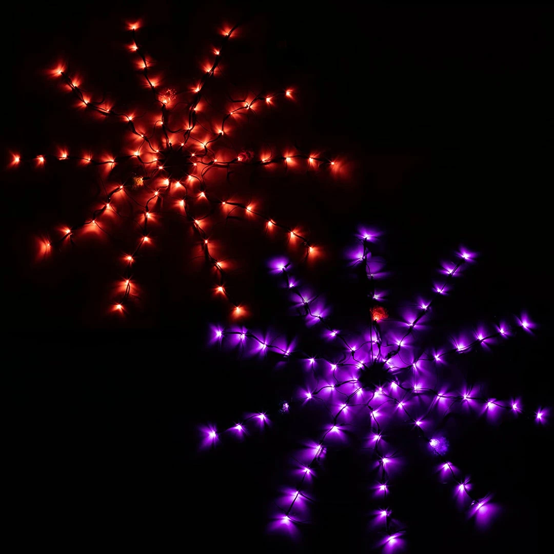 Joiedomi All Holiday Decor 2 Pack Halloween Spider Web Lights With 3 Lighted Spiders 1 Joiedomi All Holiday Decor 2 Pack Halloween Spider Web Lights With 3 Lighted Spiders
