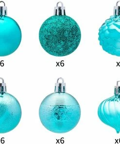 Joiedomi 1.57" Teal Christmas Ball Ornaments 36Pcs