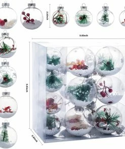 Joiedomi 20 Pcs Assorted Size Snow Filling Ornaments