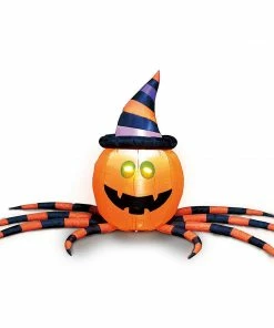 Joiedomi Inflatables Large Pumpkin Spider Inflatable (7 Ft)
