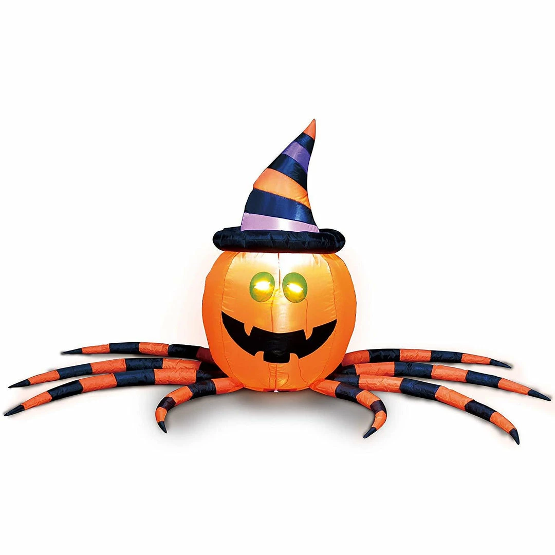 Joiedomi Inflatables Large Pumpkin Spider Inflatable (7 Ft) 2 Joiedomi Inflatables Large Pumpkin Spider Inflatable (7 Ft)