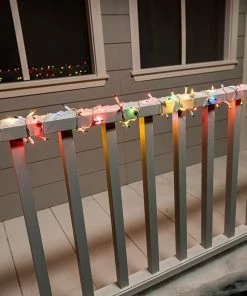 Joiedomi 63.9 FT 300 Count Christmas Multi-Colored White Wire String All Holiday Decor