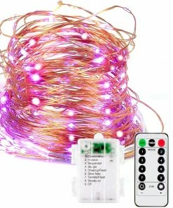 Joiedomi All Holiday Decor 99 Ft 300 Count Purple Copper LED Light