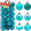 Joiedomi 1.57" Teal Christmas Ball Ornaments 36Pcs