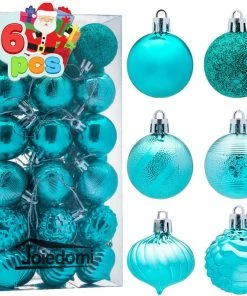 Joiedomi 1.57" Teal Christmas Ball Ornaments 36Pcs