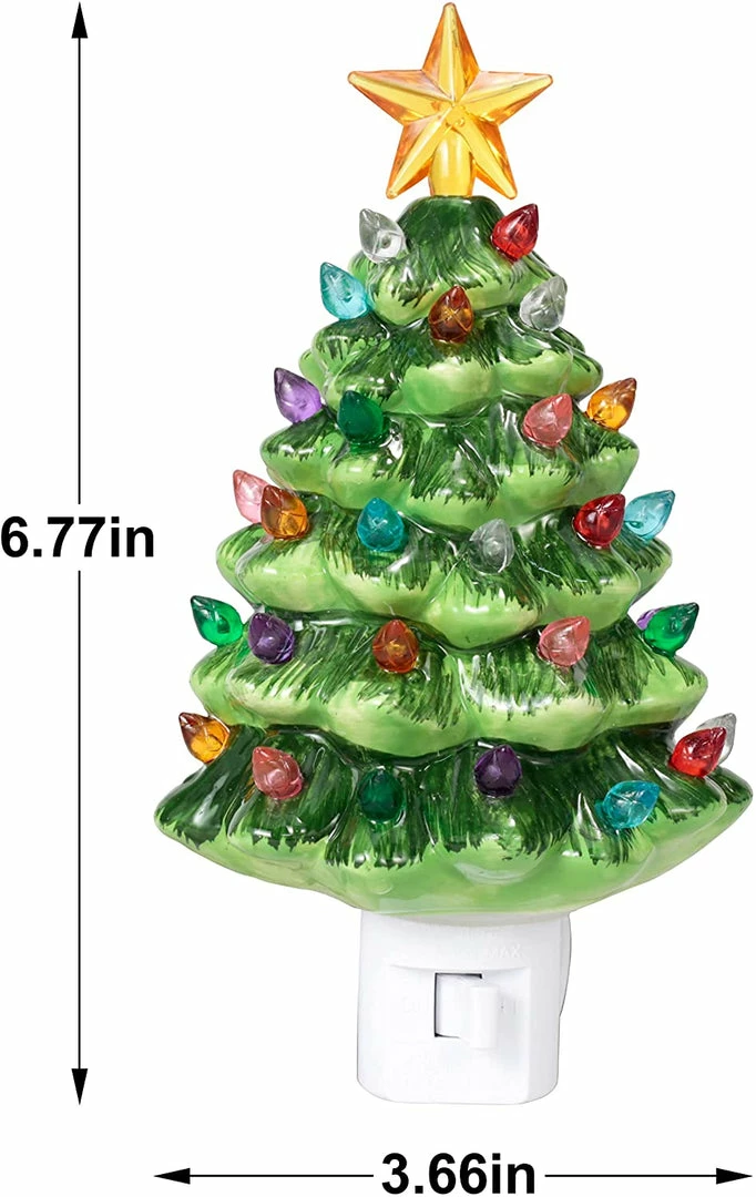 Joiedomi Ceramic Christmas Tree Night Light All Holiday Decor 7 Joiedomi Ceramic Christmas Tree Night Light All Holiday Decor