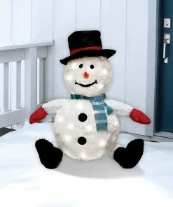 Joiedomi All Holiday Decor 30in Collapsible Snowman LED Yard Light For Christmas