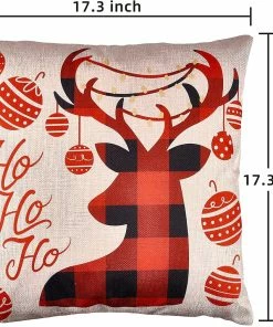 Joiedomi Christmas Pillow Covers With Rustic Farmhouse Design
