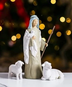 Joiedomi All Holiday Decor 3 PCS Christmas Decoration Shepherd And Stable Sheep Animals Resin Nativity Figurines 11 Joiedomi All Holiday Decor 3 PCS Christmas Decoration Shepherd And Stable Sheep Animals Resin Nativity Figurines