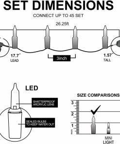 Joiedomi 52.5 FT 200 Count Christmas Orange Green Wire String Lights