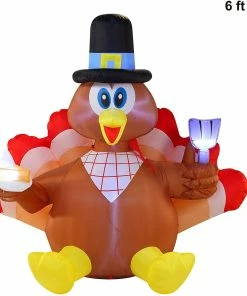 Joiedomi 6.5 Foot Thanksgiving Inflatable Turkey Eating Pie All Holiday Decor 10 Joiedomi 6.5 Foot Thanksgiving Inflatable Turkey Eating Pie All Holiday Decor