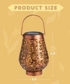 Joiedomi Lawn Decor 2 Pack Outdoor Solar Hanging Lantern Lights