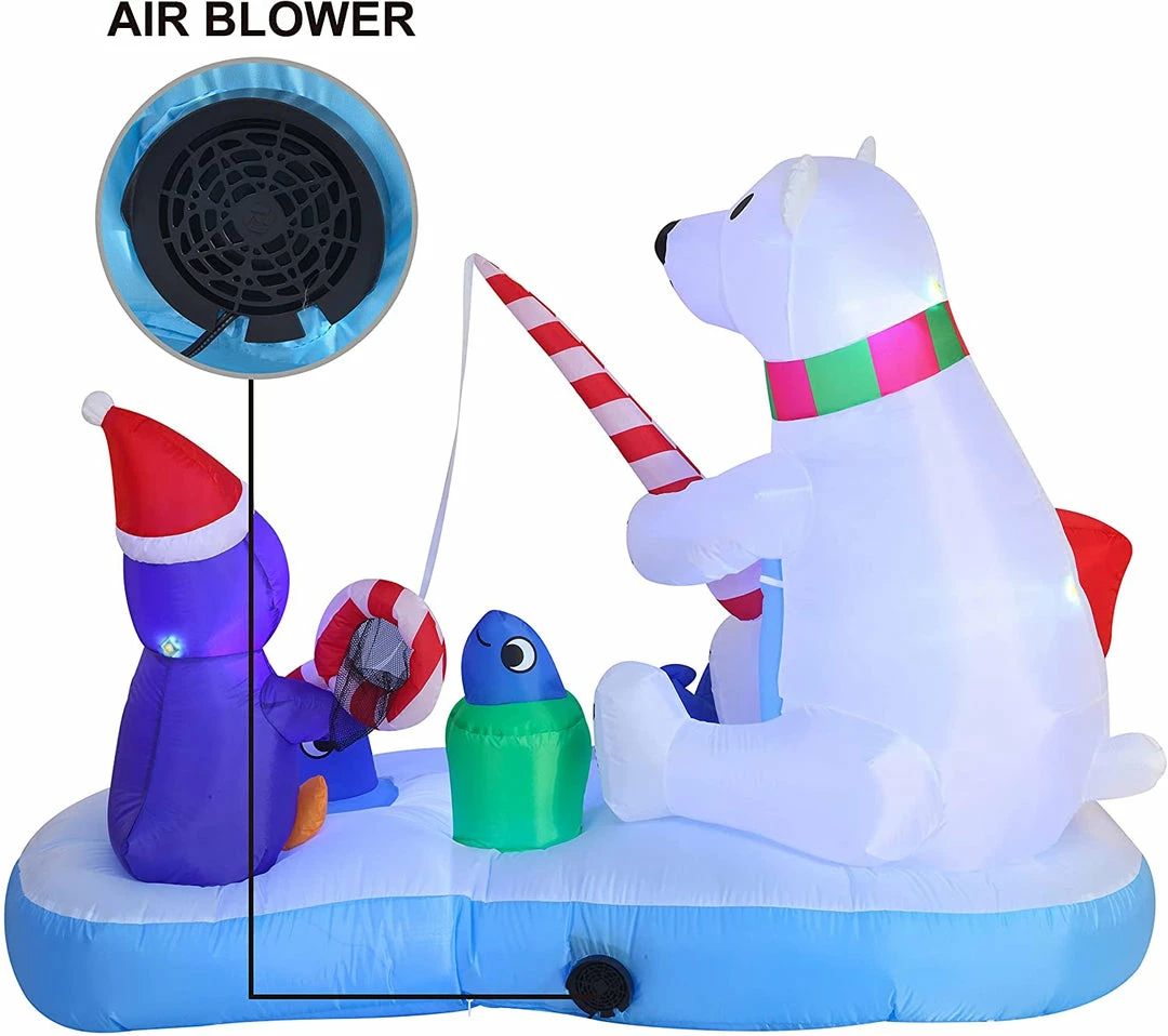 Joiedomi 6 FT Long Inflatable Fishing Hole Sign With Polar Bear Fishing 4 Joiedomi 6 FT Long Inflatable Fishing Hole Sign With Polar Bear Fishing