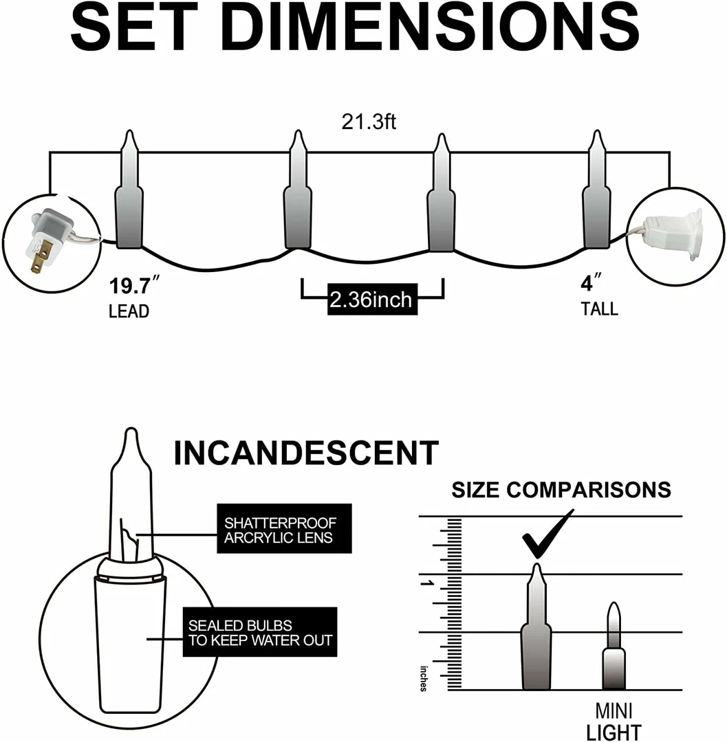 Joiedomi 300 Count Incandescent Christmas Lights 5 Joiedomi 300 Count Incandescent Christmas Lights