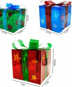 Joiedomi Christmas Light Boxes D¨¦cor Set Of 3 All Holiday Decor