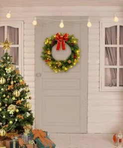 Joiedomi All Holiday Decor 20" Christmas Wreath With Bow 10 Joiedomi All Holiday Decor 20