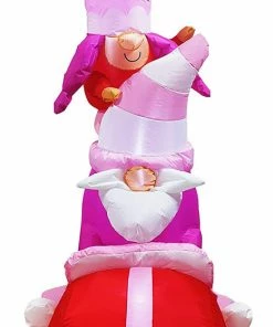Joiedomi Inflatables 6 FT Tall Inflatable Stacking Gnomes With LED Lights