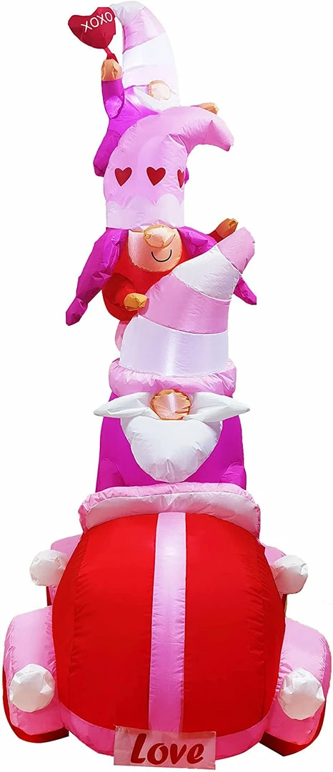 Joiedomi Inflatables 6 FT Tall Inflatable Stacking Gnomes With LED Lights 1 Joiedomi Inflatables 6 FT Tall Inflatable Stacking Gnomes With LED Lights