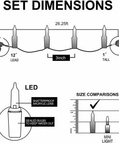 Joiedomi 52.5 FT 200 Count Christmas Purple Green Wire String Lights All Holiday Decor