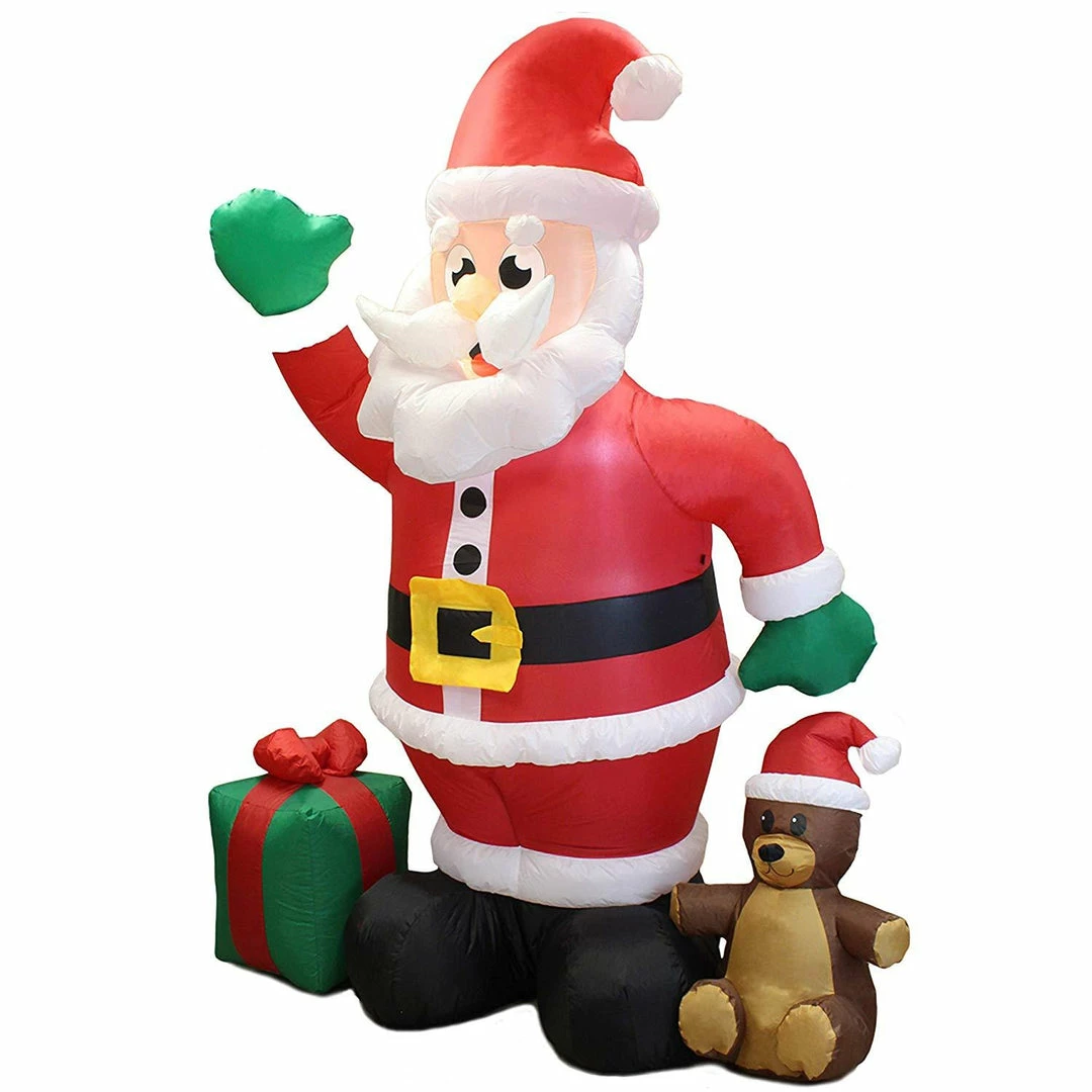 Joiedomi Jumbo Santa With Gift Box Inflatable (8 Ft) Inflatables 1 Joiedomi Jumbo Santa With Gift Box Inflatable (8 Ft) Inflatables