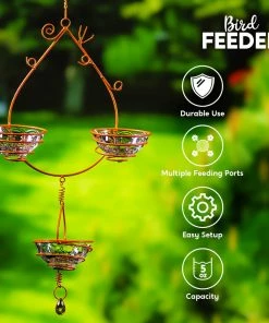 Joiedomi Oriole Hanging Metal Bird Feeder Lawn Decor 8 Joiedomi Oriole Hanging Metal Bird Feeder Lawn Decor