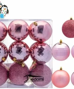 Joiedomi All Holiday Decor 18Pcs Christmas Ball Ornaments Gold