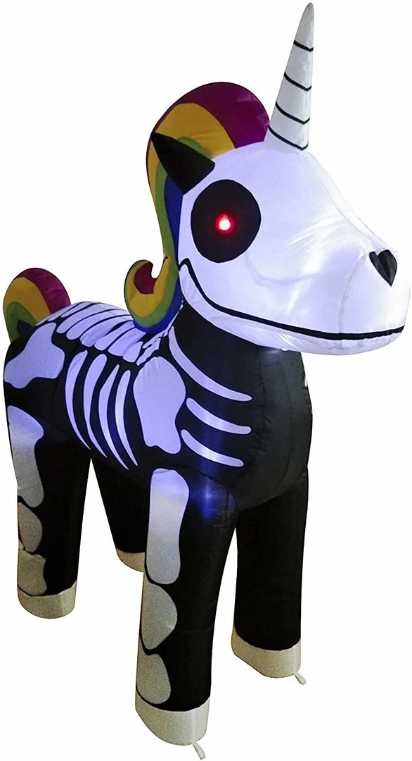 Joiedomi Halloween Tall Standing Skeleton Unicorn Inflatable (5 Ft) Inflatables 2 Joiedomi Halloween Tall Standing Skeleton Unicorn Inflatable (5 Ft) Inflatables