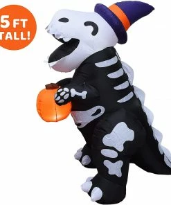 Joiedomi 5 Ft Halloween Cute Skeleton Dinosaur