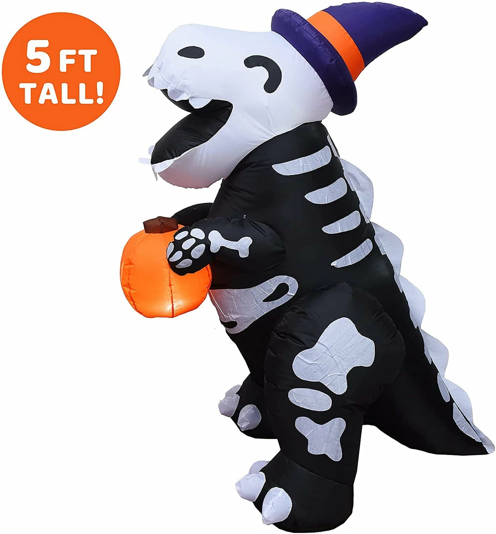 Joiedomi 5 Ft Halloween Cute Skeleton Dinosaur 1 Joiedomi 5 Ft Halloween Cute Skeleton Dinosaur