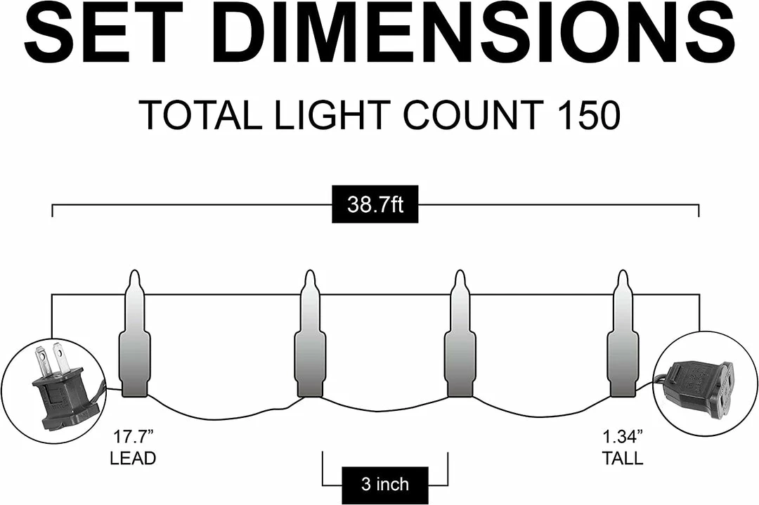 Joiedomi 2 Set Of 150 Count Green String Light 4 Joiedomi 2 Set Of 150 Count Green String Light