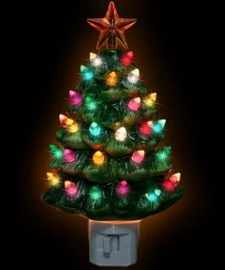 Joiedomi Ceramic Christmas Tree Night Light All Holiday Decor