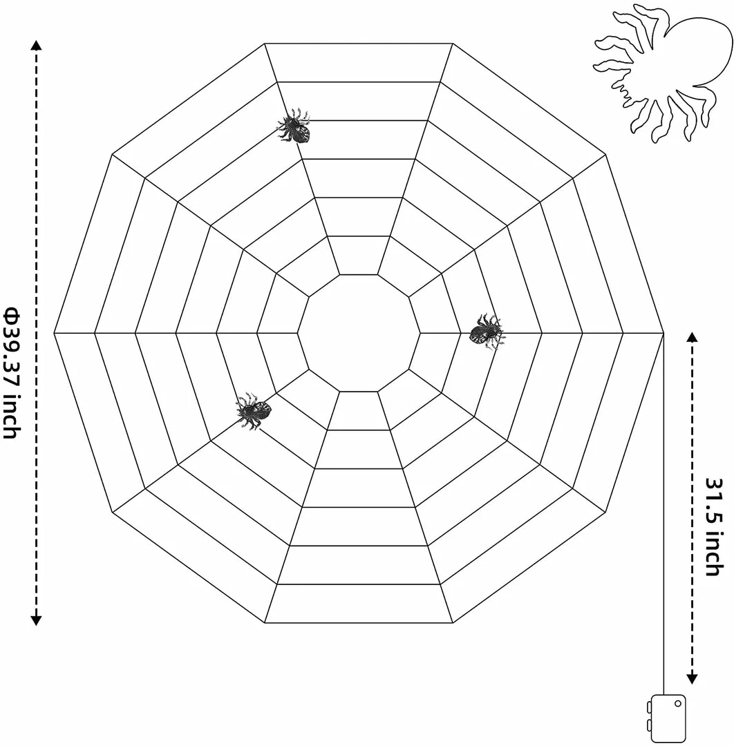Joiedomi All Holiday Decor 2 Pack Halloween Spider Web Lights With 3 Lighted Spiders 6 Joiedomi All Holiday Decor 2 Pack Halloween Spider Web Lights With 3 Lighted Spiders