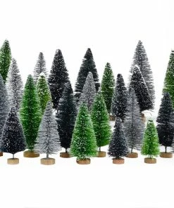 Joiedomi All Holiday Decor Artificial Mini Christmas Trees, 24 Pcs