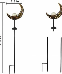 Joiedomi 2 Pack Moon Crackle Glass Globe Solar Stake Lights 9 Joiedomi 2 Pack Moon Crackle Glass Globe Solar Stake Lights