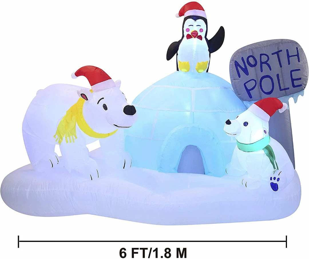 Joiedomi Large Christmas North Pole Inflatable (6 Ft) Inflatables 6 Joiedomi Large Christmas North Pole Inflatable (6 Ft) Inflatables