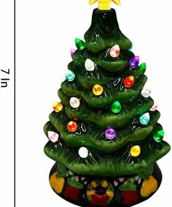 Joiedomi 7¡± Ceramic Christmas Trees, 2 Sets All Holiday Decor
