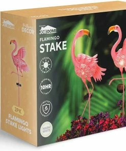 Joiedomi 2 Pack Pink Flamingo Garden Solar Lights 13 Joiedomi 2 Pack Pink Flamingo Garden Solar Lights