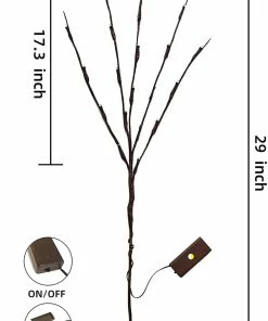 Joiedomi 3 Packs 20 LED Branch Lights, Warm White All Holiday Decor 13 Joiedomi 3 Packs 20 LED Branch Lights, Warm White All Holiday Decor