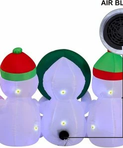 Joiedomi 6 FT Long Inflatable Three Sitting Snowmans 10 Joiedomi 6 FT Long Inflatable Three Sitting Snowmans