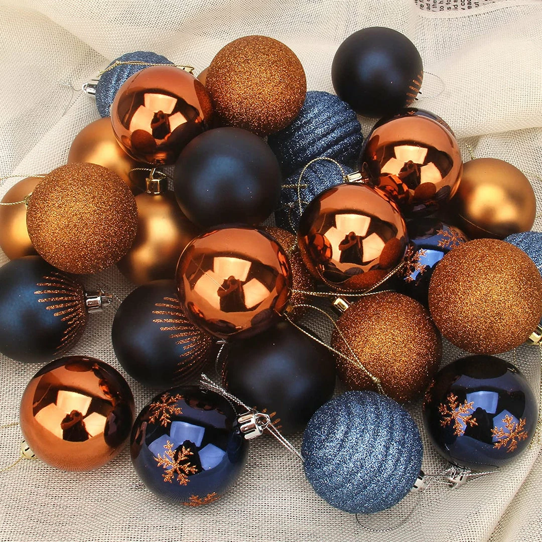Joiedomi Christmas Ornaments Assorted Design (Blue&Gold), 30 Pcs 2 Joiedomi Christmas Ornaments Assorted Design (Blue&Gold), 30 Pcs