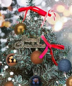 Joiedomi Christmas Ornaments Assorted Design (Blue&Gold), 30 Pcs