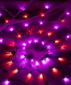 Joiedomi 59" Orange & Purple Spider Web All Holiday Decor